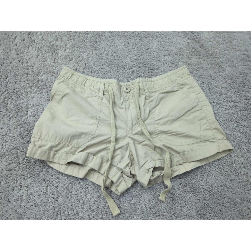 JCPenney Shorts Womens 12 Beige Inseam: 3.5" Mid Rise Drawstring Utility Outdoor